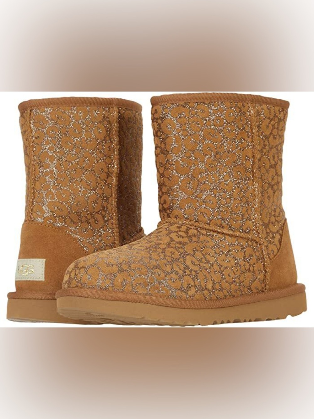 Ugg chestnut color glitter cheetah girls boots